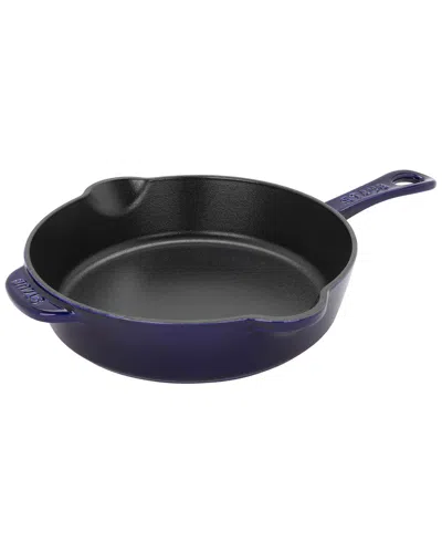 Staub Cast Iron 8.5in Dark Blue Traditional Deep Skillet