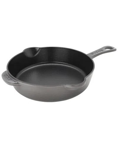 Staub Cast Iron 8.5in Graphite Grey Traditional Deep Skillet