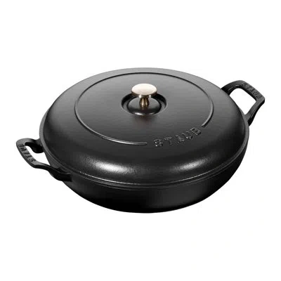 Staub Cast Iron Braiser, Dutch Oven, 3.5-quart, Serves 3-4 In Matte Black