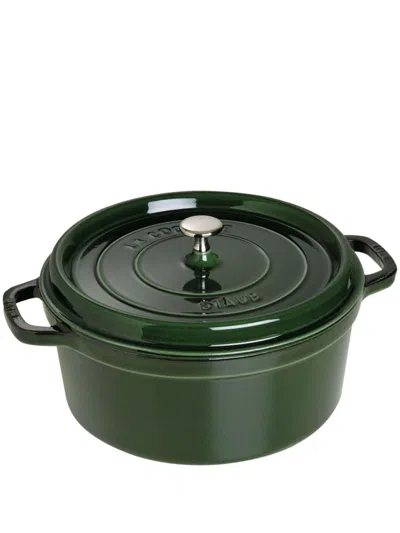 Staub Cast Iron Casserole 24cm In Green