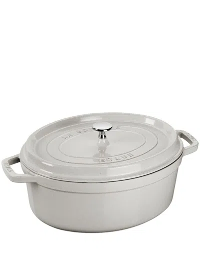Staub Cast Iron Casserole (29cm) In White