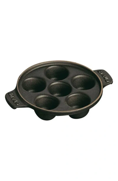 Staub Cast Iron Escargot Dish In Black