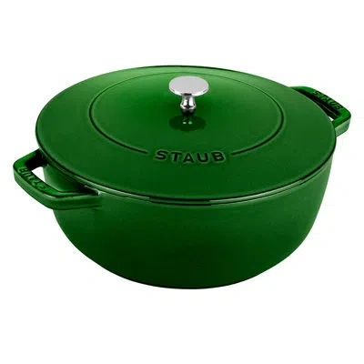 Staub Cast Iron Essential French Oven, Dutch Oven, 5-quart, Serves 5-6, Made In France - Basil In Green