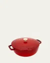 Staub Cast Iron 5-qt. Essential French Oven With Snake Lid In Black