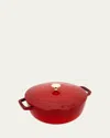Staub Cast Iron 5-qt. Essential French Oven With Snake Lid In Cherry