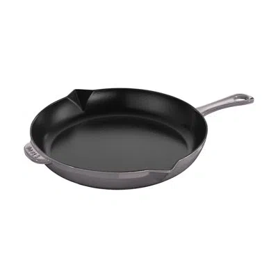 Staub Cast Iron Fry Pan In Graphite Gray