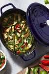 Staub Cast Iron Oval 5.75-quart Cocotte Dutch Oven Made In France In Dark Blue