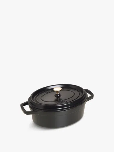 Staub Cast Iron Oval Cocotte In Black