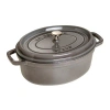 Staub Cast Iron Oval Cocotte In Graphite