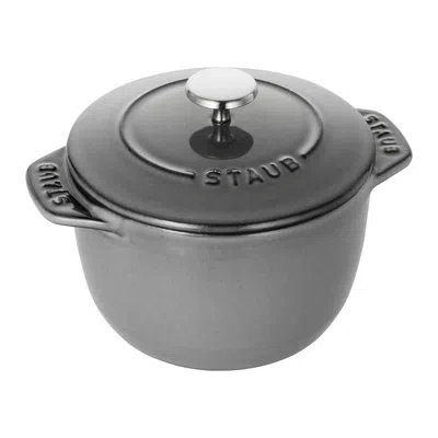 Staub Cast Iron Petite French Oven In Graphite Gray