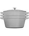 Staub Cast Iron Stackable Cookware Graphite Grey