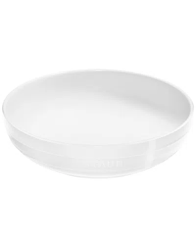 Staub Ceramic 11.5in White Shallow Serving Bowl
