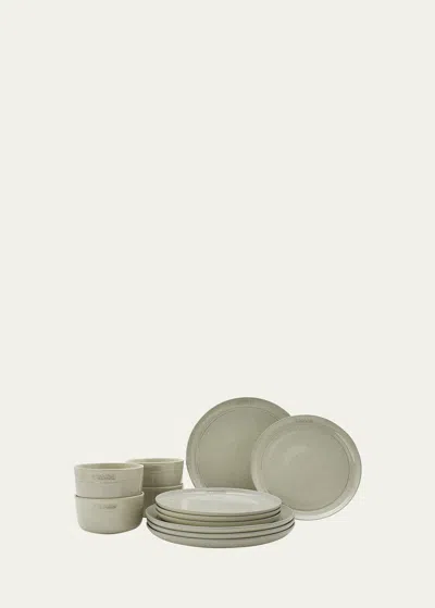 Staub Ceramic 12-piece Dinnerware Set In Gray