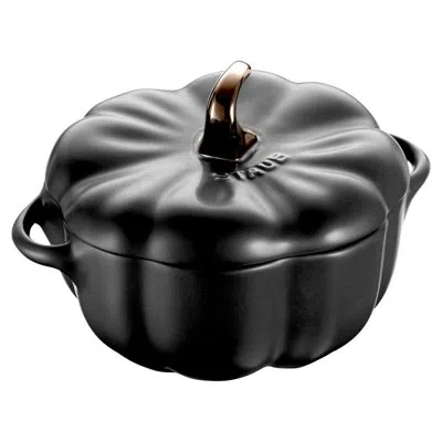 Staub Ceramic 16-oz Petite Pumpkin Cocotte - Matte Black