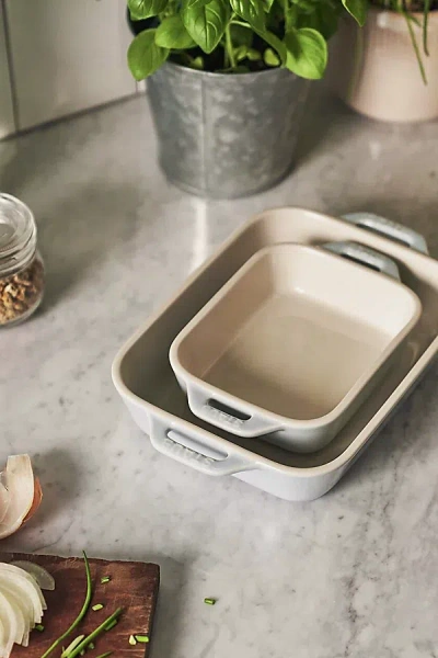 Staub Ceramic 2-pc Rectangular Baking Dish Set In Macaron Blue At Urban Outfitters In Neutral