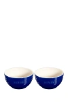 Staub Universal Ceramic 2-piece Large Bowl Set In Blue