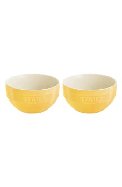 Staub Ceramic 2-piece Large Universal Bowl Set In Citron