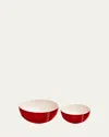 Staub 2-piece Ceramic Nested Mixing Bowl Set In Cherry