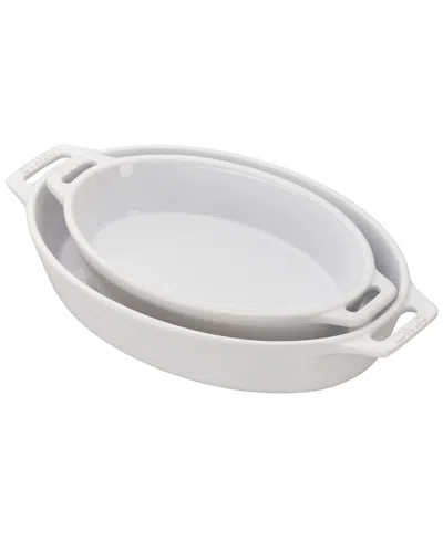 STAUB CERAMIC 2-PIECE OVAL BAKING DISH SET