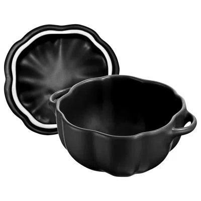 Staub Ceramic 24-oz Pumpkin Cocotte In Black Matte