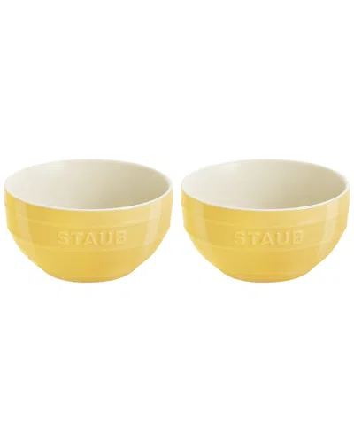 Staub Ceramic 2pc Citron Large Universal Bowl Set In Yellow
