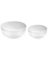 Staub Ceramic 2pc White Nested Mixing Bowl Set
