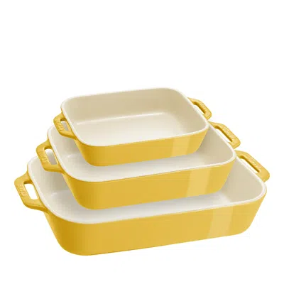 STAUB CERAMIC 3 PC. NESTING RECTANGULAR BAKER SET