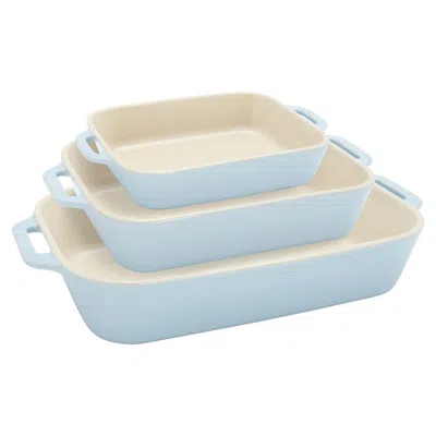 STAUB CERAMIC 3-PC RECTANGULAR BAKING DISH SET - MACARON