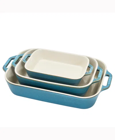 STAUB CERAMIC 3-PIECE RECTANGULAR BAKING DISH SET