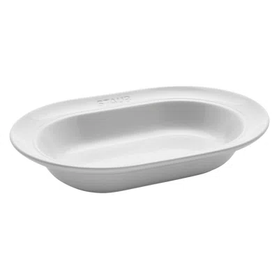 Staub Ceramic Dinnerware 10-inch Oval Serving Dish In Gray