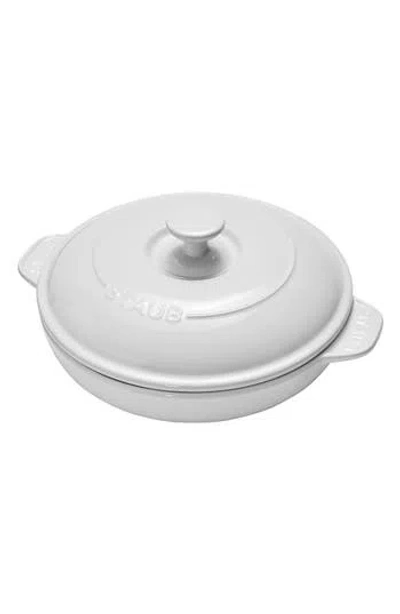 Staub Ceramic Dish With Lid In White