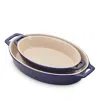 Staub 2-piece Oval Baking Dish Set In Blue
