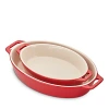 Staub Ceramic 2-piece Oval Baking Dish Set In Cherry