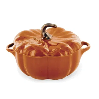 Staub Ceramic Pumpkin Cocotte In Burnt Orange
