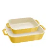Staub Ceramic Rectangular Baking Dish 2-piece Set