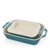 Staub Ceramic Rectangular Baking Dish 2-piece Set In Blue