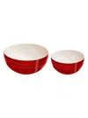 Staub Ceramic 2-piece Nested Mixing Bowl Set In Cherry