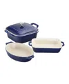 Staub Ceramics 4-pc Mixed Baking Dish Set In Dark Blue