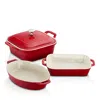 Staub Ceramics 4-pc Mixed Baking Dish Set In Red