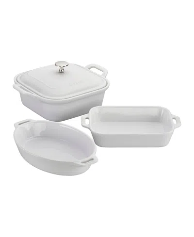 Staub Ceramics 4-pc Mixed Baking Dish Set In White