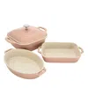 Staub Ceramics 4-pc Mixed Baking Dish Set In Pink