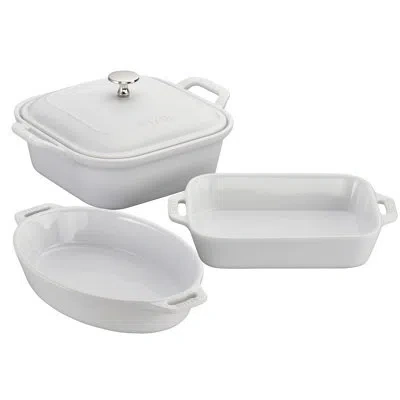 Staub Ceramique Ovenware Set 4 Piece In White