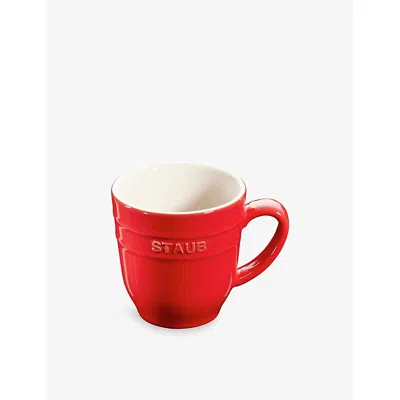 Staub Cherry Rounded 350ml Ceramic Mug In Red