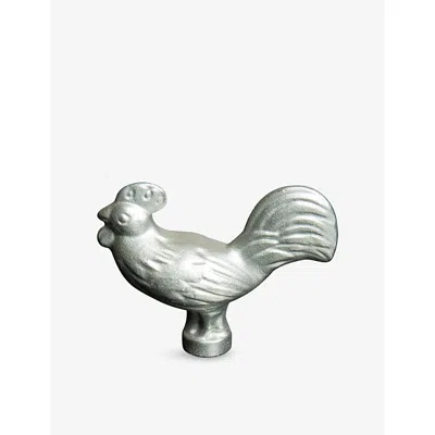 Staub Cockerel Stainless-steel Knob In Silver