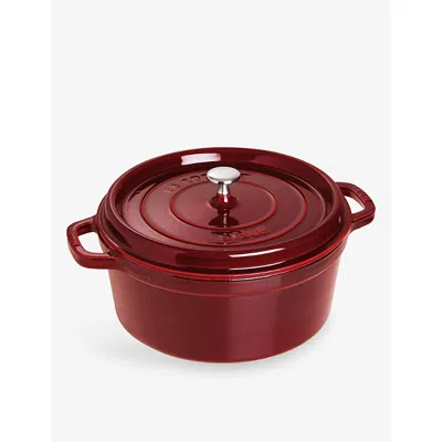 Staub Grenadine Red Cocotte Cast-iron Casserole Dish 20cm In Burgundy