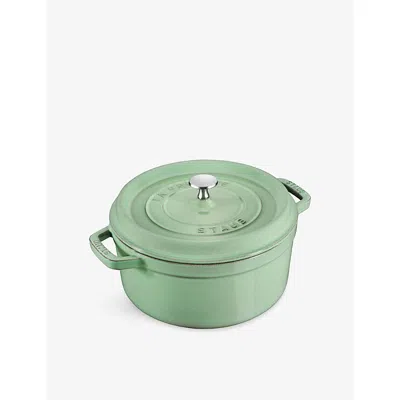 Staub Sage Cocotte Cast-iron Casserole Dish 20cm In Green
