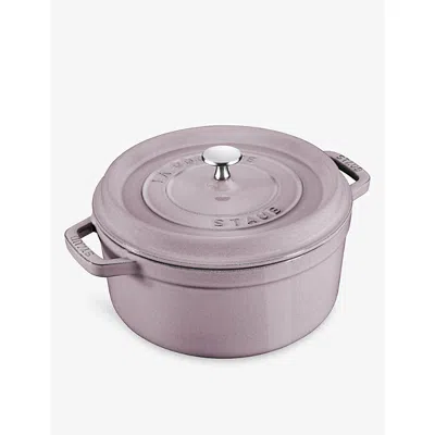 Staub Cherry Blossom Cocotte Cast-iron Casserole Dish 20cm In Purple