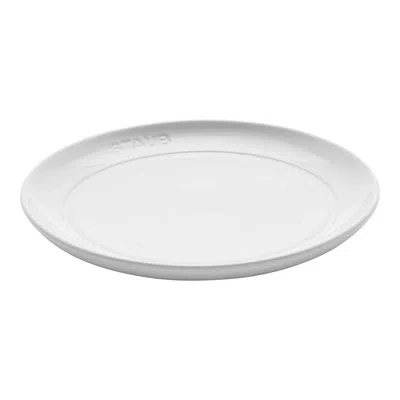 Staub Dining Line Appetizer Plate Set 4 Piece In White