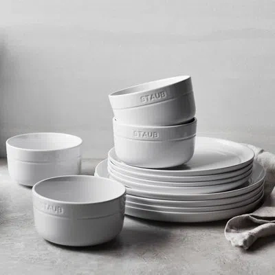 Staub Dining Line Dinnerware Set 12 Piece In White
