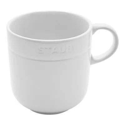 Staub Dining Line Large Mug Set 4 Piece In White
